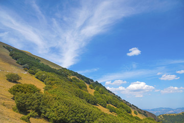 Beautiful landscapes of the mountains taken in the Apennines, Italy. Weather station.