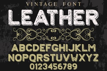 Classic vintage decorative font label design
