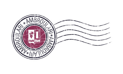 Ambrolauri city grunge postal rubber stamp