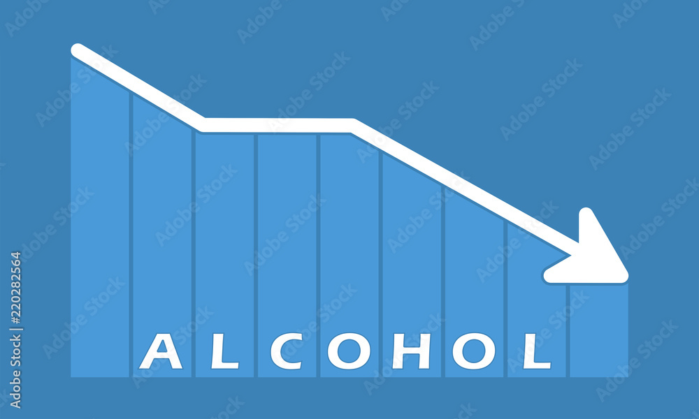 Canvas Prints alcohol - decreasing graph