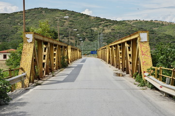 Fototapeta premium Greece, Macedonia – Thrace. Bridge on the Strimonas River near Amphipoli.