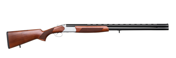 Classic hunting rifle isolated on white background