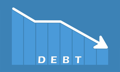 Debt - decreasing graph