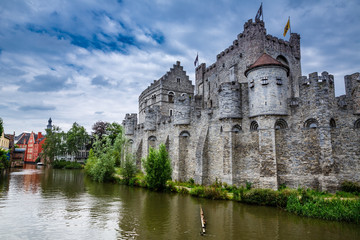 Fototapeta na wymiar Castle Gravensteen in Ghent