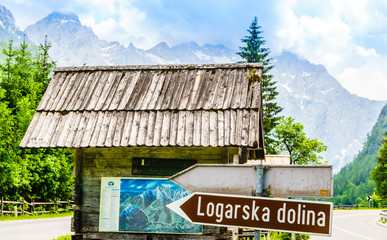 View on entrance of logarska dolina valley in Slovenia © streetflash