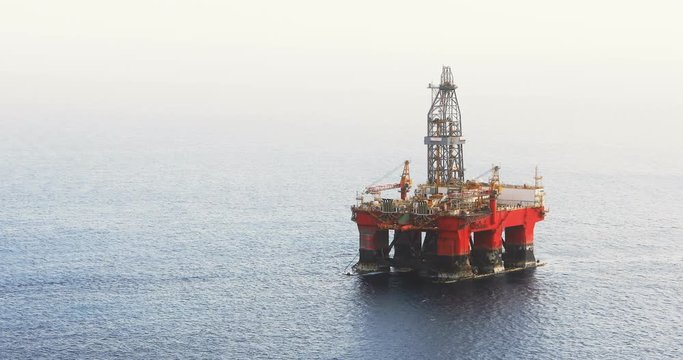 offshore oil and gas well boring platform