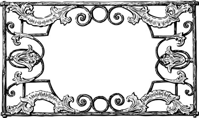 A decorative frame in baroque style