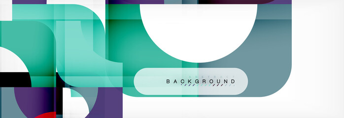 Geometric squares abstract banner. Vector illustration for business brochure or flyer, presentation and web design layout