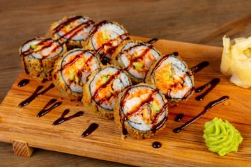 Japanese roll with prawn