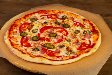 Pizza with bacon
