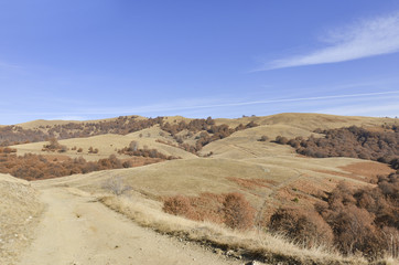 Autumn panorama of mountain landscape