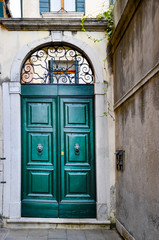 Fototapeta na wymiar Historic Doorway of a House in Venice, Italy, Europe