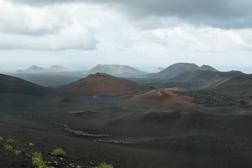 Fototapeta premium Wild Volcanic Landscape at Timanfaya National Park on Lanzarote