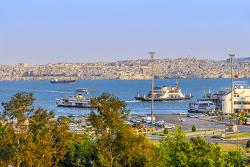 Izmir, Turkey, 26 May 2008: Ships at Bostanli