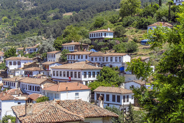 Fototapeta na wymiar Izmir, Turkey, 24 May 2008: Houses at Sirince Village of Selcuk