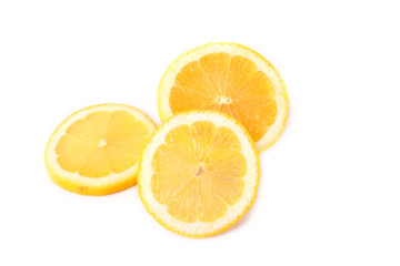 Fototapeta na wymiar Slice of lemon isolated on white background
