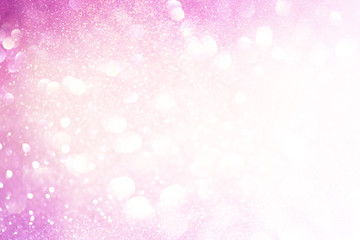 purple glittering christmas lights. Blurred abstract background