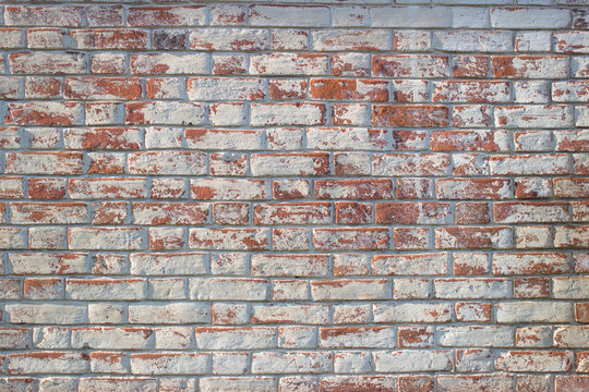 Red old brick wall background beton stone
