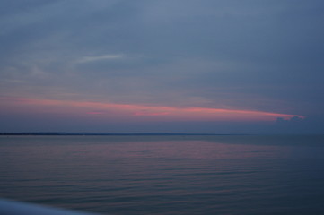 Obraz premium Sunset at Balaton Lake Plattensee 