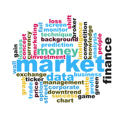 Marketing word cloud for sales concept.  Brainstorm and form new ideas.