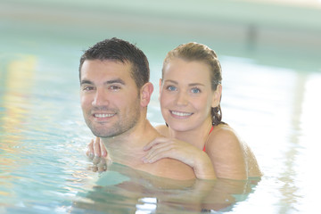 Fototapeta premium couple in the swimming pool