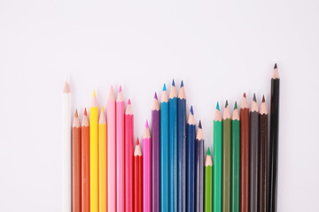 Pencil Colour isolated on white background