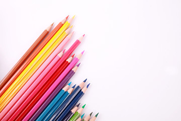 Pencil Colour isolated on white background