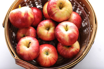 Baskets of Red Apples