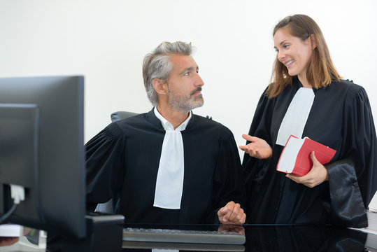 Two lawyers in conversation