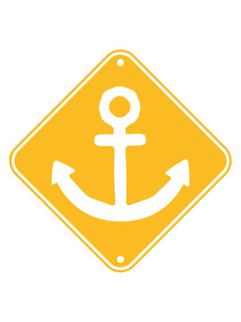 recommend clip art: gelb anker warnung vorsicht schild hinweis gefahr boot schiff schwimmen meer matrose kapitän segeln segelschiff seemann yacht reise wasser verein club segelboot