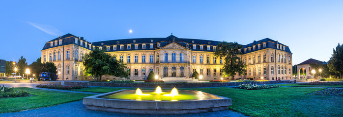 new castle stuttgart germany in the evening high definition panorama