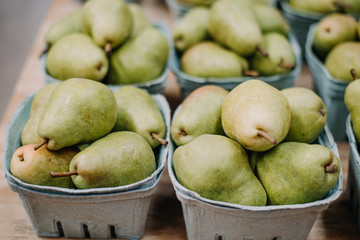 Farm fresh pears, organic healthy food