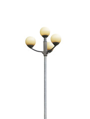 old street lamp isolated on white background