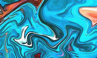 Abstract acrylic background. Watercolor texture. Psychedelic crazy art. Unusual design pattern. Warm and very bright colors.