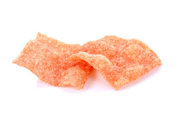Crispy pork isolated on white background