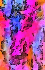 Abstraction painted in oil. Colorful texture background. Multicolored wallpaper graphic design. Pattern for creating artworks and prints. Abstract psychedelic art, Stock. Graphic drawing on paper.