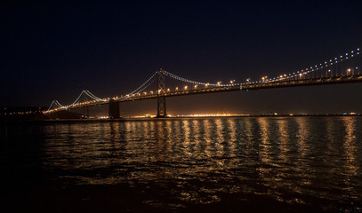 Bay Bridge at night