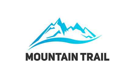 Mountain tourism landscape vector logo