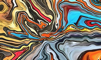 Abstraction painted in oil. Colorful texture background. Multicolored wallpaper graphic design. Pattern for creating artworks and prints. Crazy bright colors style. Cartoon draw.