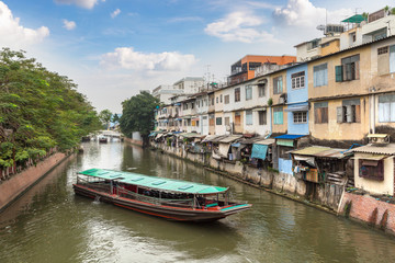 Fototapeta na wymiar Floating market in Thailand