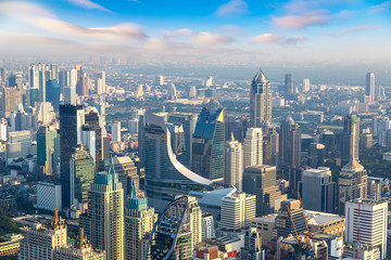 Obraz premium Widok z lotu ptaka na Bangkok