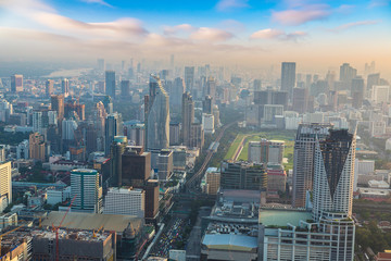 Fototapeta na wymiar Aerial view of Bangkok