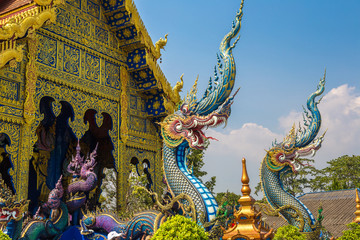 Fototapeta na wymiar Wat Rong Sua Ten in Chiang Rai
