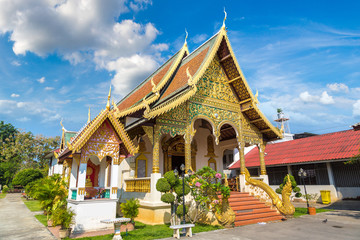 Naklejka premium Buddhists temple in Chiang Mai