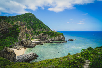 Fototapeta na wymiar The hiden beach, Zamami, Okinawa, Japan