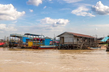 Obraz premium Floating village in Cambodia