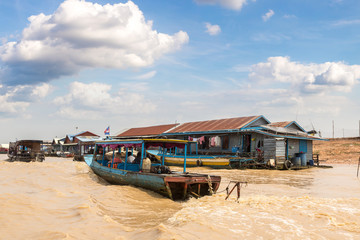 Floating village in Cambodia