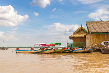 Floating village in Cambodia