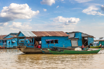 Floating village in Cambodia