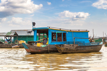 Floating village in Cambodia